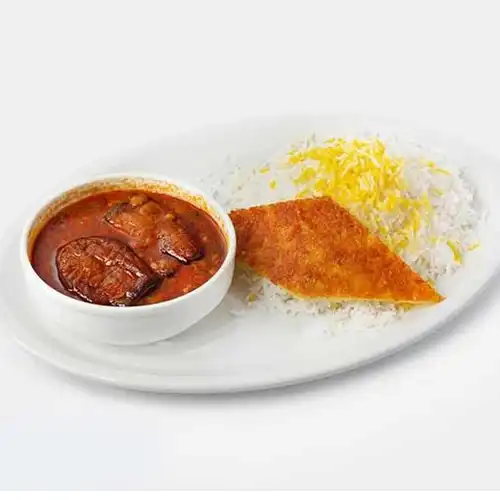 چلو خورشت قیمه بادمجان